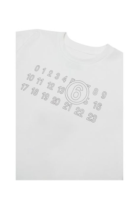 T-shirt con logo MM6 KIDS MAISON MARGIELA | M61117 MM02YM6102